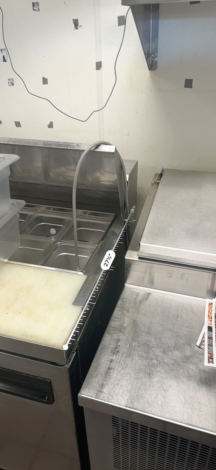 BlueAir 36 Inch Refrigerated Prep Table with Cutting Board Top BLPT36