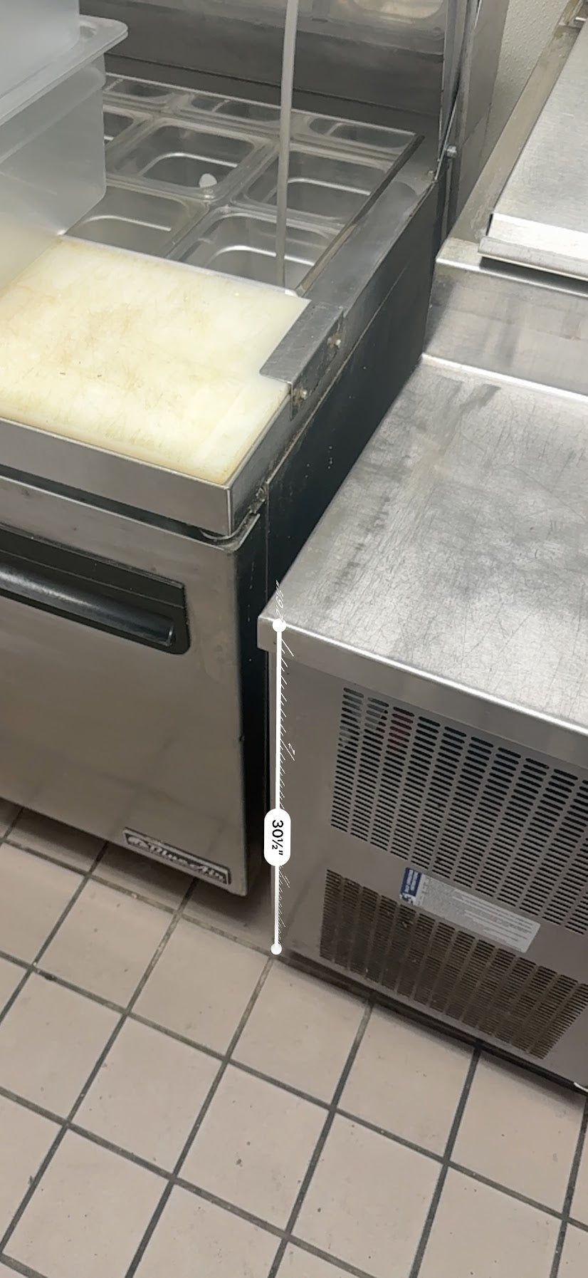BlueAir 36 Inch Refrigerated Prep Table with Cutting Board Top BLPT36
